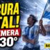Festejo en remera en la Antártida con la bandera argentina, nieve intensa y una sensación térmica de 30 grados bajo cero en la Base Esperanza.