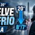 Miniatura sobre el frío en AMBA con una persona abrigada en una calle húmeda, una flecha de descenso de temperatura y el mensaje “Vuelve el frío”.