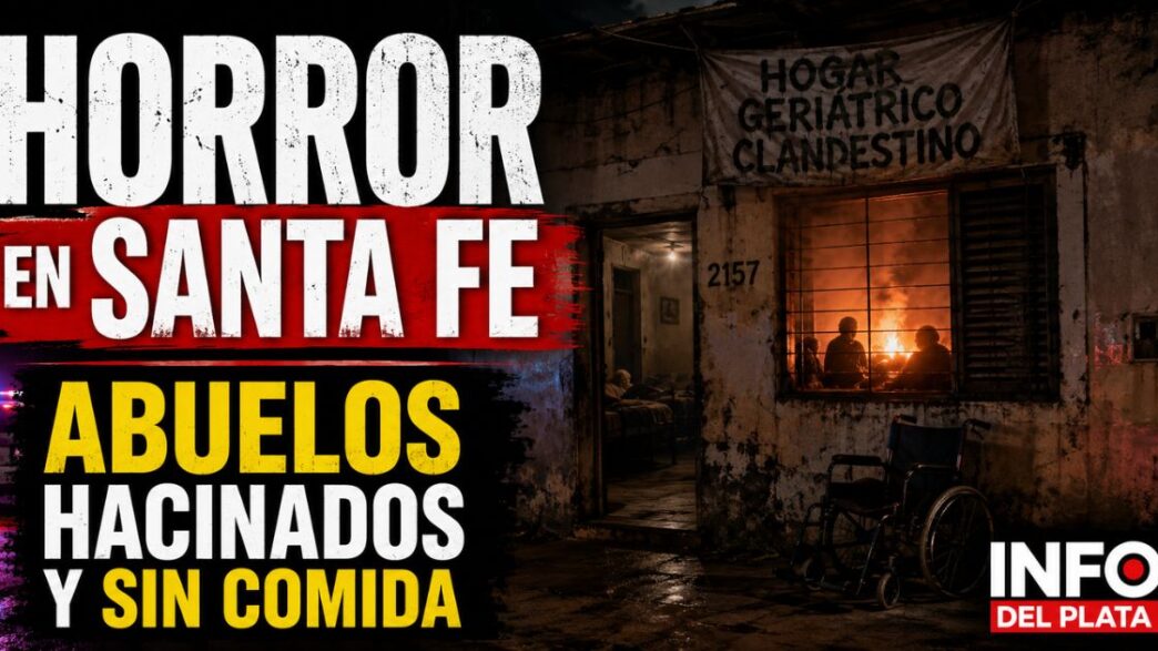Geriátrico clandestino en Santa Fe donde adultos mayores fueron encontrados hacinados y sin comida tras un incendio.