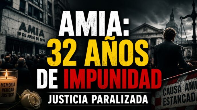 AMIA: 32 años de impunidad y Justicia paralizada tras el atentado que dejó 85 víctimas en Argentina.