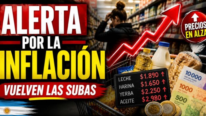 Inflación de julio y fuertes subas de precios en alimentos que vuelven a golpear el bolsillo argentino.
