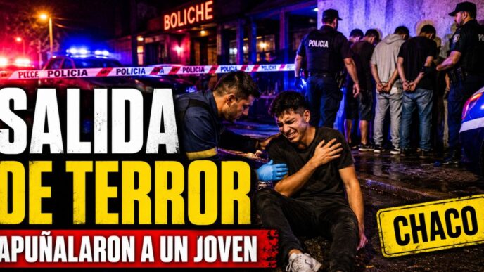 Joven apuñalado en Chaco a la salida de un boliche de Resistencia, con operativo policial y cuatro detenidos.