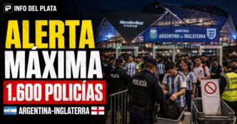 Operativo de seguridad Argentina-Inglaterra con 1.600 policías en los accesos al estadio de Atlanta.