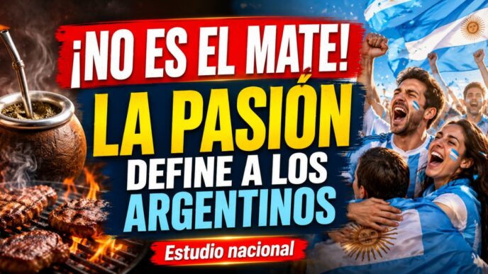 La pasión argentina supera al mate y al asado según un estudio nacional sobre la identidad del país.