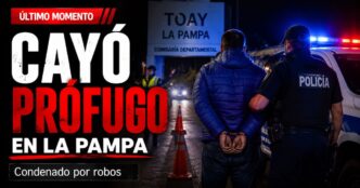 Prófugo condenado por robos fue detenido en Toay, La Pampa, durante un control policial de rutina.