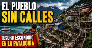 Pueblo sin calles en la Patagonia con casas conectadas por pasarelas de madera en Caleta Tortel