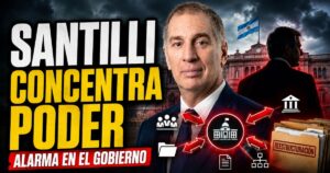 Miniatura sobre Santilli y la reestructuración de la Jefatura de Gabinete, con alerta política por la concentración de poder en el Gobierno.