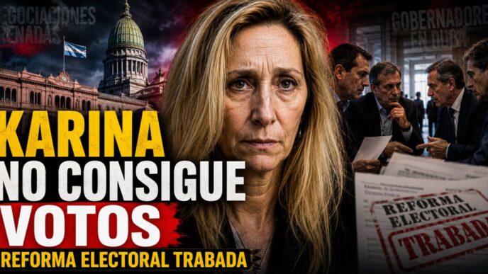 Karina Milei preocupada por la reforma electoral trabada y la falta de votos en el Congreso.