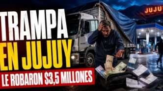 Camionero víctima de una trampa en una estación de servicio de Jujuy, donde le robaron 3,5 millones de pesos y documentación.