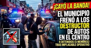 Patrullero municipal y operativo policial para frenar el robo de autos en Quilmes.