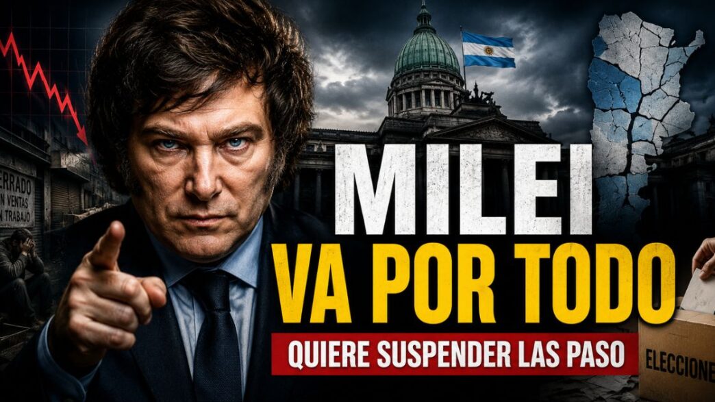 Javier Milei impulsa la suspensión de las PASO mientras crecen la crisis social, el desempleo y la preocupación por las elecciones de 2027.