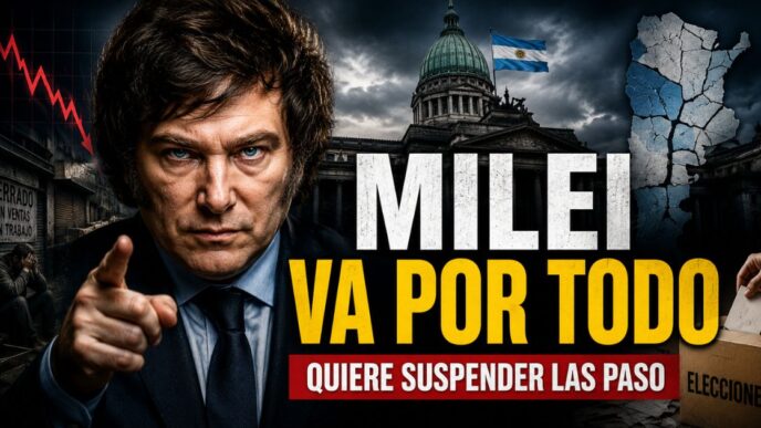 Javier Milei impulsa la suspensión de las PASO mientras crecen la crisis social, el desempleo y la preocupación por las elecciones de 2027.