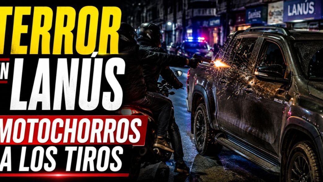 Motochorros disparan contra una camioneta blindada durante un violento intento de robo en Lanús.