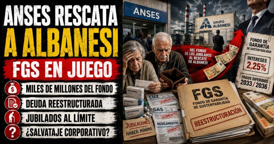 Conductor en el estudio de Info del Plata Noticias presentando informe sobre el acta de ANSES que compromete fondos del FGS en el default de Albanesi.