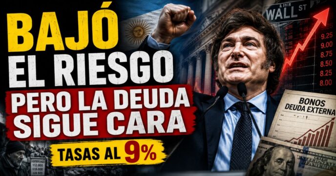 Javier Milei y Wall Street en una miniatura sobre el riesgo país y una Argentina que sigue pagando una deuda carísima con tasas cercanas al 9%.
