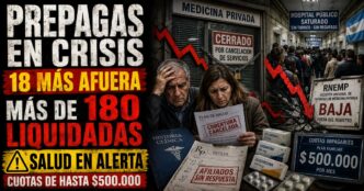 Conductor en estudio de Info del Plata Noticias presentando informe sobre la baja masiva de empresas de medicina prepaga.