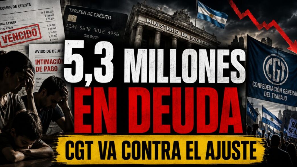 CGT marcha por los endeudados ante la crisis de 5,3 millones de argentinos con problemas para pagar sus deudas.
