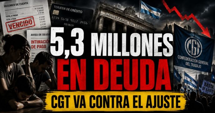 CGT marcha por los endeudados ante la crisis de 5,3 millones de argentinos con problemas para pagar sus deudas.