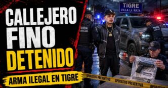 Conductor en el estudio de Info del Plata Noticias presentando informe sobre la detención de Callejero Fino con un arma limada en Tigre.