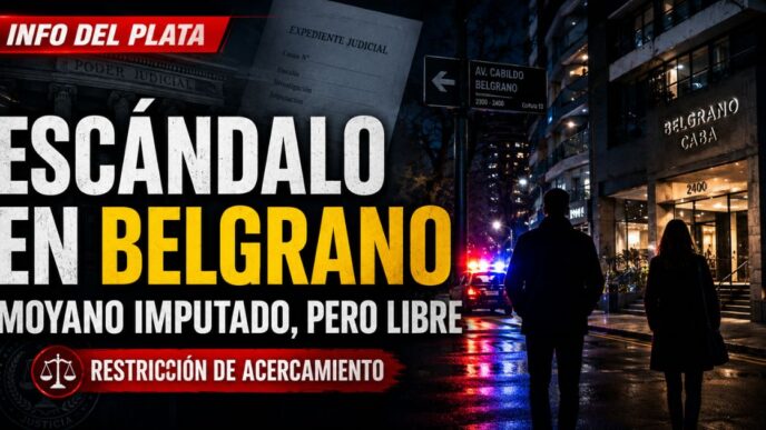 Facundo Moyano imputado y en libertad con restricciones judiciales tras el episodio ocurrido en Belgrano.