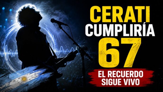 Gustavo Cerati cumpliría 67 años, homenaje al ícono del rock argentino con guitarra, escenario y el mensaje “El recuerdo sigue vivo”.