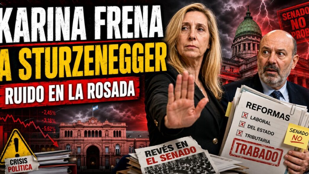 Karina Milei y Sturzenegger en medio de la tensión política tras el revés del Gobierno en el Senado.