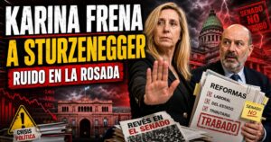 Karina Milei y Sturzenegger en medio de la tensión política tras el revés del Gobierno en el Senado.