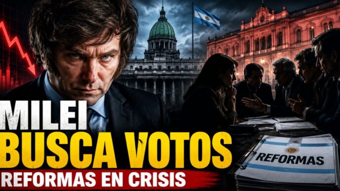 Milei busca votos en el Congreso para avanzar con reformas mientras negocia con aliados del Gobierno.