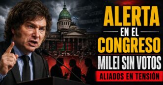 Javier Milei enfrenta tensión en el Congreso mientras pierde apoyos de aliados y el Gobierno negocia votos para sostener su agenda legislativa.