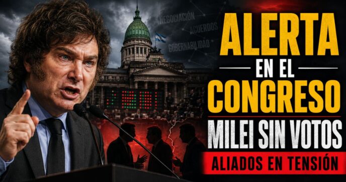 Javier Milei enfrenta tensión en el Congreso mientras pierde apoyos de aliados y el Gobierno negocia votos para sostener su agenda legislativa.