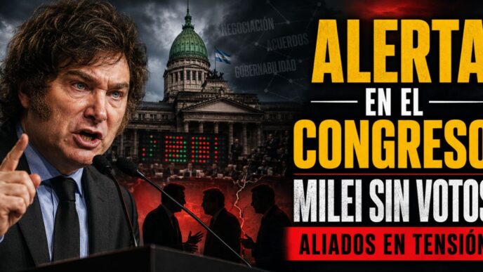 Javier Milei enfrenta tensión en el Congreso mientras pierde apoyos de aliados y el Gobierno negocia votos para sostener su agenda legislativa.