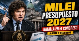 Javier Milei presenta el Presupuesto 2027 en el Congreso, en una miniatura sobre la batalla por el ajuste, los recursos y las partidas nacionales.