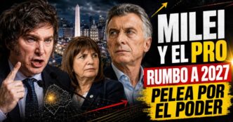 Javier Milei, Mauricio Macri y Patricia Bullrich en una miniatura sobre la disputa entre Milei y el PRO rumbo a 2027 y la pelea por el poder en la Ciudad.
