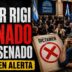 Conductor en el estudio de noticias de Info del Plata Noticias presentando informe sobre el freno al Súper RIGI en el Senado.