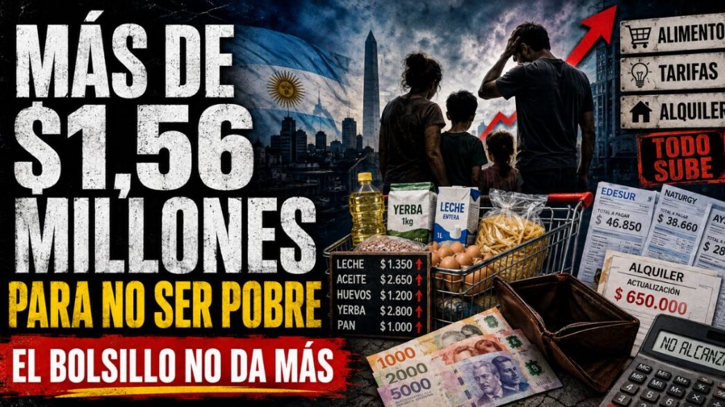 Canasta básica julio 2026: una familia necesita más de $1,56 millones para no ser pobre, entre alimentos, tarifas y alquiler en aumento.