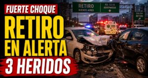 Choque en Retiro con tres heridos en la autopista Illia y operativo de emergencia del SAME