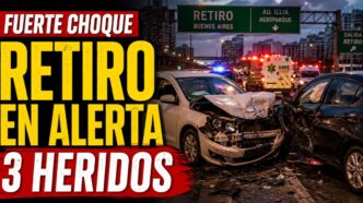 Choque en Retiro con tres heridos en la autopista Illia y operativo de emergencia del SAME