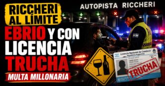 Conductor ebrio con licencia falsa en Riccheri durante un control de alcoholemia en la autopista