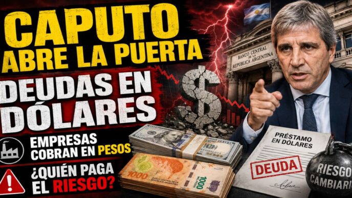 Créditos en dólares para empresas: Caputo habilita préstamos a firmas que cobran en pesos y aumenta el riesgo cambiario.