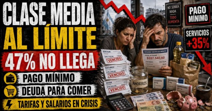 Conductor en el estudio de Info del Plata Noticias presentando el informe sobre la crisis y el sobreendeudamiento de la clase media argentina.