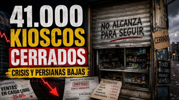 Crisis de los kioscos en Argentina: 41.000 comercios cerrados, caída de ventas y persianas bajas
