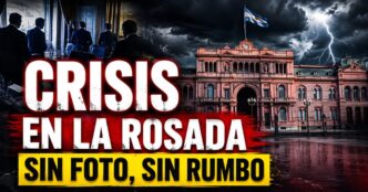 Crisis en la Casa Rosada: sede del Gobierno bajo una tormenta y una reunión política en sombras tras el conflicto legislativo.
