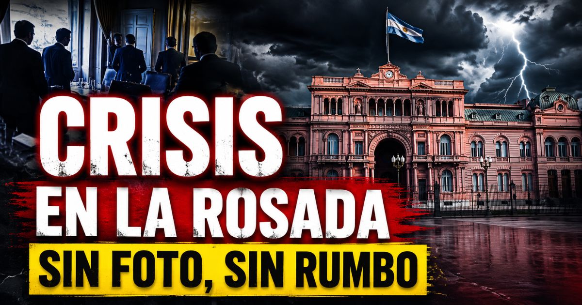 Crisis en la Casa Rosada: sede del Gobierno bajo una tormenta y una reunión política en sombras tras el conflicto legislativo.