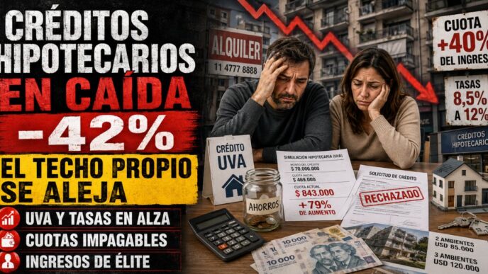 Conductor en el estudio de Info del Plata Noticias explicando el derrumbe del 42% en los créditos hipotecarios UVA.