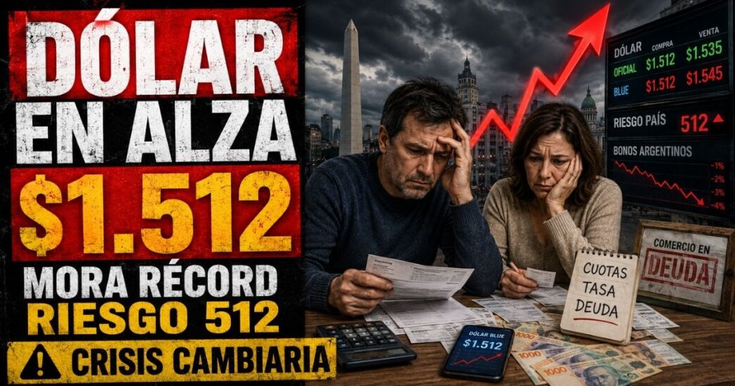 Conductor en el estudio de Info del Plata Noticias presentando informe sobre el dólar mayorista superando los $1.500 y la baja de tasas de Caputo.