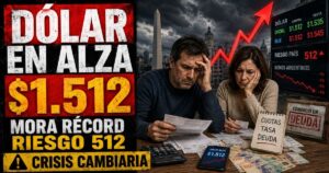 Conductor en el estudio de Info del Plata Noticias presentando informe sobre el dólar mayorista superando los $1.500 y la baja de tasas de Caputo.