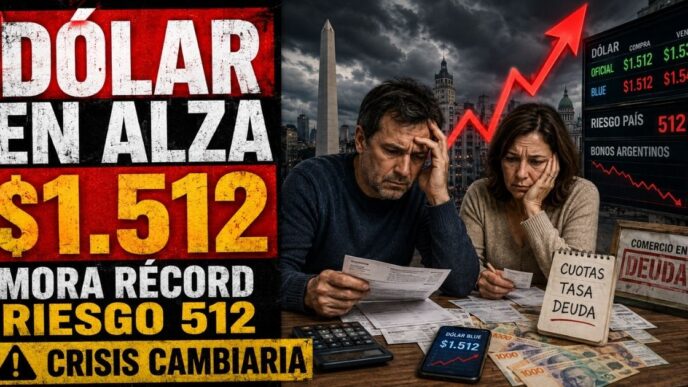 Conductor en el estudio de Info del Plata Noticias presentando informe sobre el dólar mayorista superando los $1.500 y la baja de tasas de Caputo.