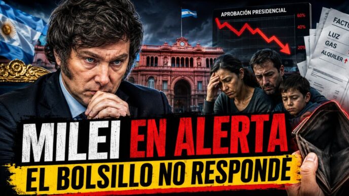 Imagen de Milei en alerta por la caída de su aprobación y la crisis del bolsillo argentino