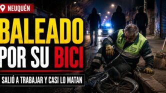 Barrendero baleado durante un robo de bicicleta en un caso de inseguridad en Neuquén