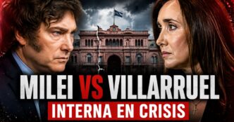 Javier Milei y Victoria Villarruel enfrentados frente a la Casa Rosada por la interna entre Milei y Villarruel